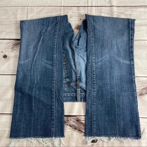 7 For All Mankind Raw Cuffs Blue Jeans Sz 29 - Picture 5 of 15